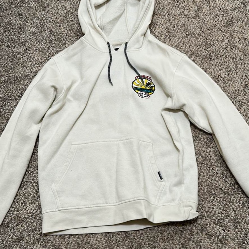 Ron Jon Off-White Hoodie with Logo